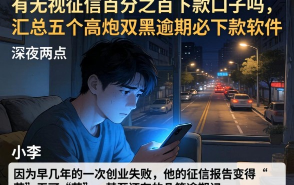 有无视征信百分之百下款口子吗，汇总五个高炮双黑逾期必下款软件
