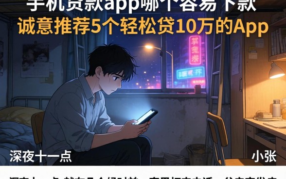 手机贷款app哪个容易下款，诚意推荐5个轻松贷10万的app