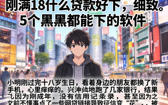 刚满18什么贷款好下，细致阐述5个黑户都能下的软件