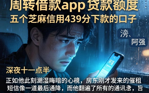 周转借款app的贷款额度，罗列五个芝麻信用439分下款的口子