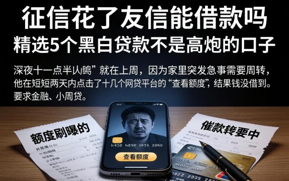 征信花了友信能借款吗,精选5个黑白贷款不是高炮的口子