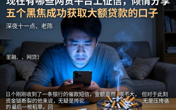 现在有哪些网贷平台上征信的，倾情分享五个黑户成功获取大额贷款的口子