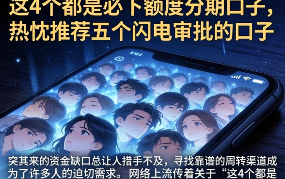 这4个都是必下额度分期口子，热忱推荐五个闪电审批的口子