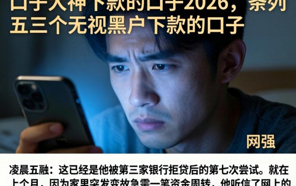 口子大神下款的口子2026,条列五个无视黑户下款的口子
