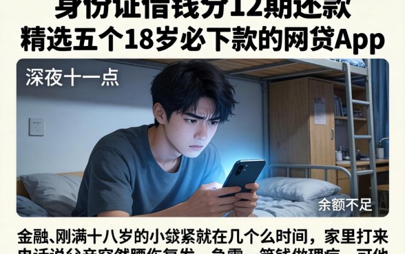 身份证借钱分12期还款，精选五个18岁必下款的网贷app