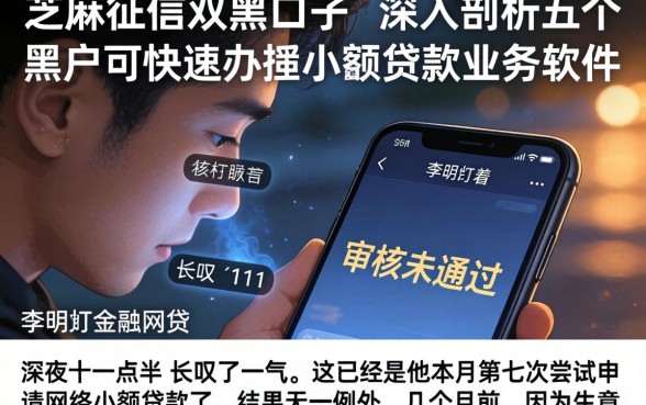 芝麻征信双黑的口子，深入剖析五个黑户可快速办理小额贷款业务的软件