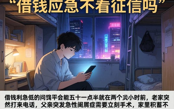 借钱应急不看征信吗，详细阐述五个利息低的网贷平台