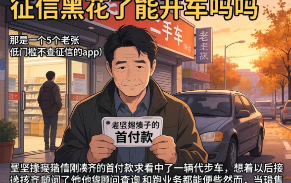 征信黑花了能开车吗吗,整合5个低门槛不查征信的app