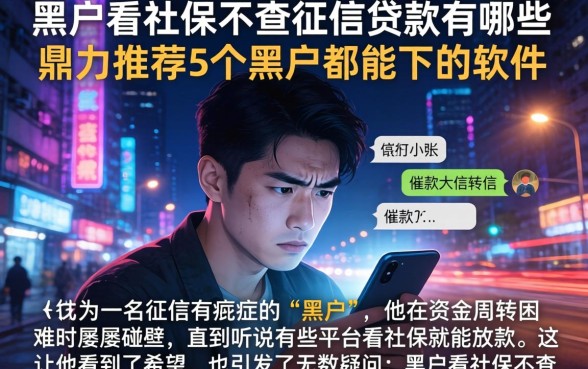黑户看社保不查征信的贷款有哪些，鼎力推荐5个黑户都能下的软件