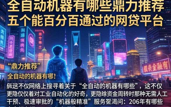 全自动的机器有哪些,鼎力推荐五个能百分百通过的网贷平台