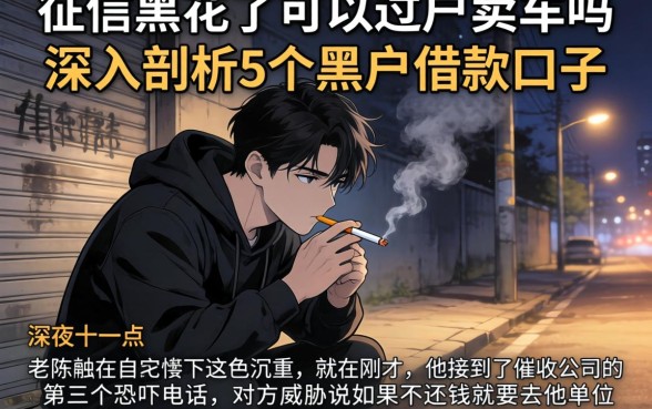 征信黑花了可以过户卖车吗，深入剖析5个黑户借款口子