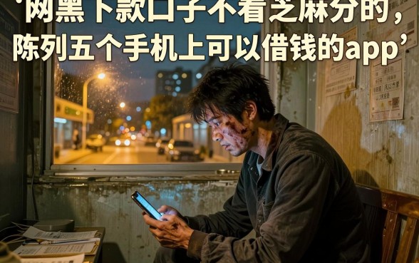 网黑下款口子不看芝麻分的，陈列五个手机上可以借钱的app