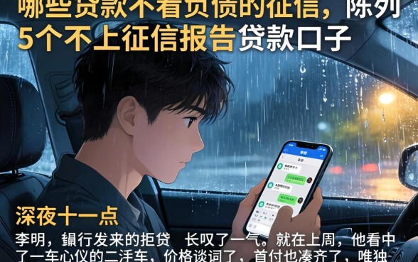 哪些贷款不看负债的征信，陈列5个不上征信报告的贷款口子