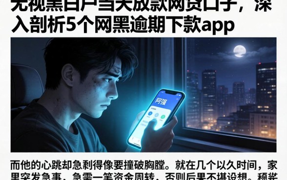无视黑白户当天放款的网贷口子,深入剖析5个网黑逾期下款app