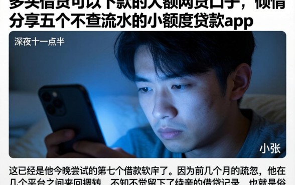 多头借贷可以下款的大额网贷口子，倾情分享五个不查流水的小额度贷款app