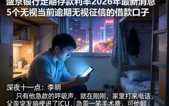 盛京银行定期存款利率2026年最新消息，条列5个无视当前逾期无视征信的借款口子