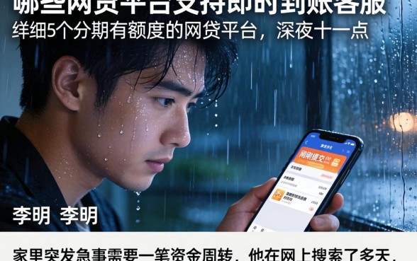 哪些网贷平台支持即时到账客服，详尽说明5个分期有额度的网贷平台