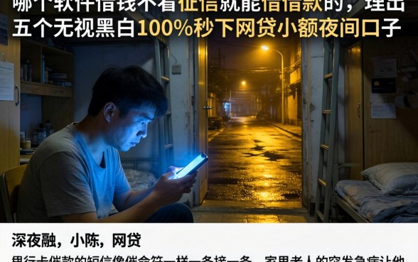 哪个软件借钱不看征信就能借借款的，理出五个无视黑白100%秒下网贷小额夜间口子