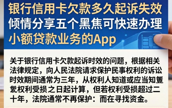 银行信用卡欠款多久起诉失效，倾情分享五个黑户可快速办理小额贷款业务的app