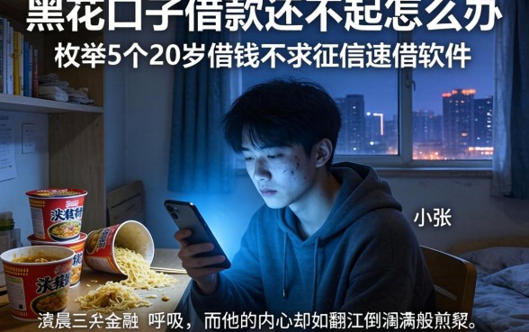黑花口子借款还不起怎么办，枚举5个20岁借钱不求征信速借软件