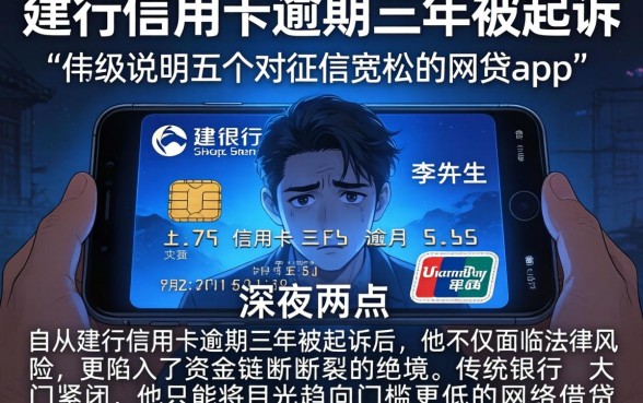 建行信用卡逾期三年被起诉，详尽说明五个对征信宽松的网贷app