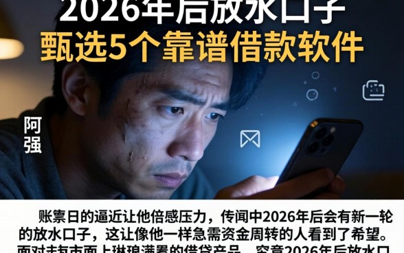 2026年后放水口子，甄选5个靠谱的借款软件