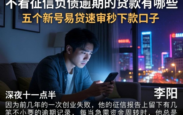 不看征信负债逾期的贷款有哪些,详细阐述五个新号易贷速审秒下款口子