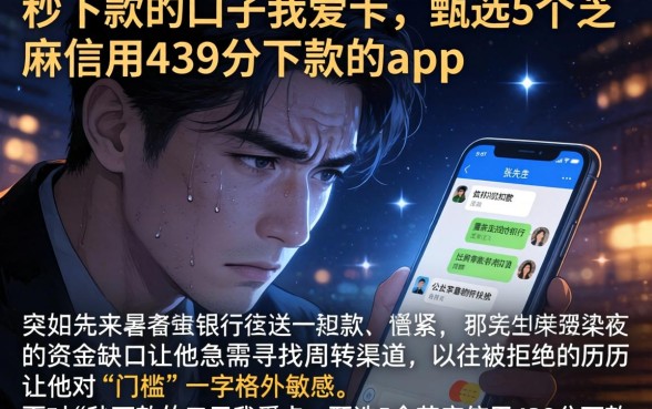 秒下款的口子我爱卡,甄选5个芝麻信用439分下款的app