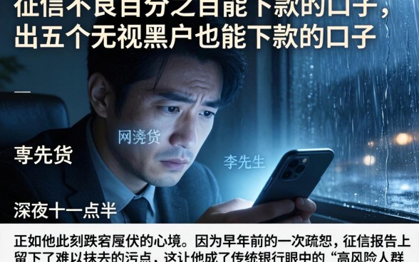 征信不良百分之百能下款的口子，理出五个无视黑户也能下款的口子