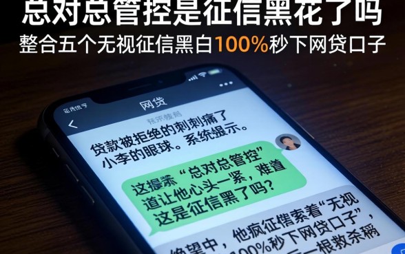 总对总管控是征信黑花了吗，整合五个无视征信黑白100%秒下网贷口子
