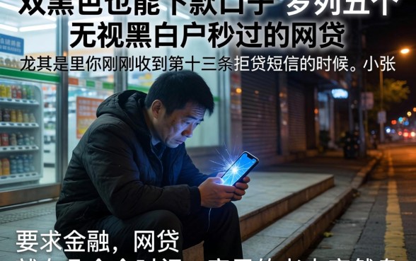 双黑色的也能下款口子，罗列五个无视黑白户秒过的网贷