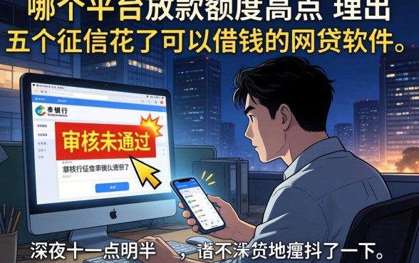 哪个平台放款额度高点，理出五个征信花了可以借钱的网贷软件