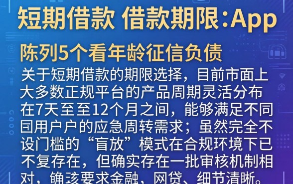 短期借款的借款期限，陈列5个不看年龄征信负债的app