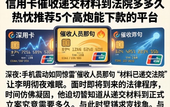 信用卡催收递交材料到法院要多久，热忱推荐5个高炮能下款的平台