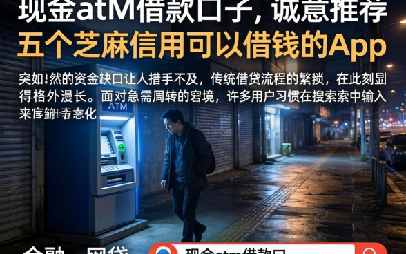 现金atm借款口子，诚意推荐五个芝麻信用可以借钱的app