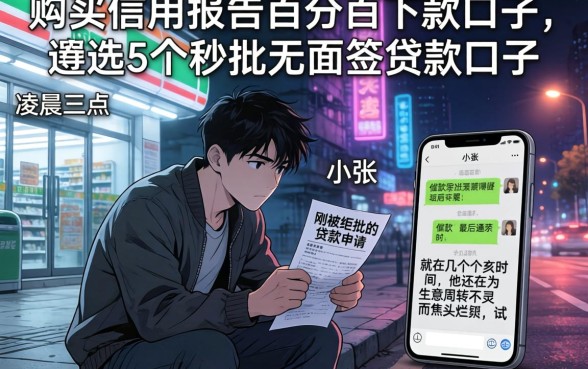 购买信用报告百分百下款的口子,遴选5个秒批无面签贷款口子