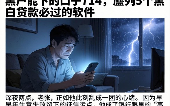 黑户能下的口子714，胪列5个黑白贷款必过的软件