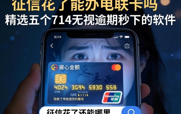 征信花了能办电联卡吗，精选五个714无视逾期秒下的软件
