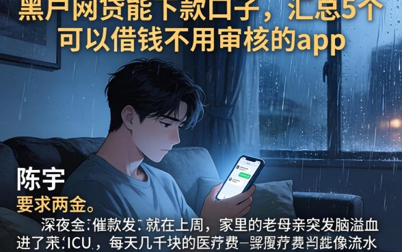 黑户网贷能下款的口子，汇总5个可以借钱不用审核的app