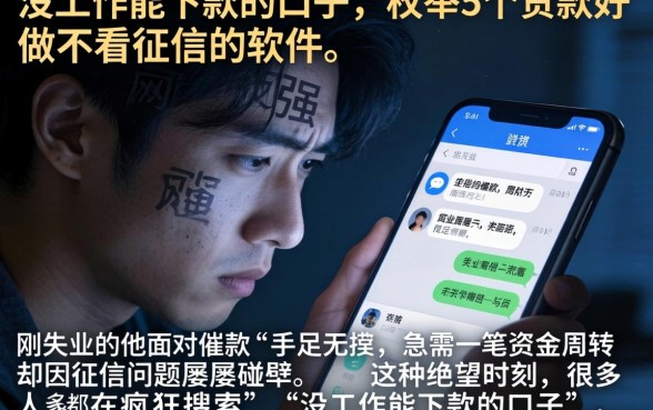 没工作能下款的口子，枚举5个贷款好做不看征信的软件