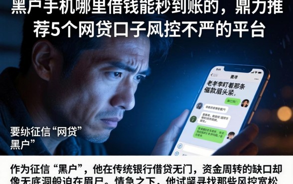 黑户手机哪里借钱能秒到账的，鼎力推荐5个网贷口子风控不严的平台