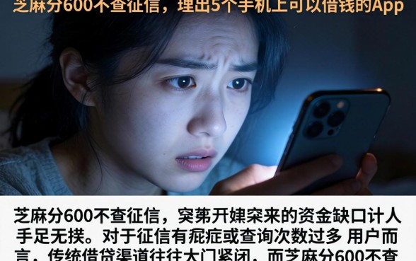 芝麻分600不查征信，理出5个手机上可以借钱的app