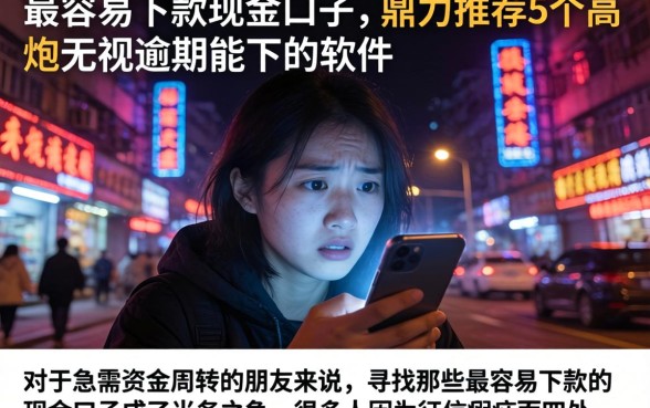 最容易下款的现金口子，鼎力推荐5个高炮无视逾期能下的软件