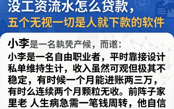 没工资流水怎么贷款，详尽说明五个无视一切是人就下款的软件