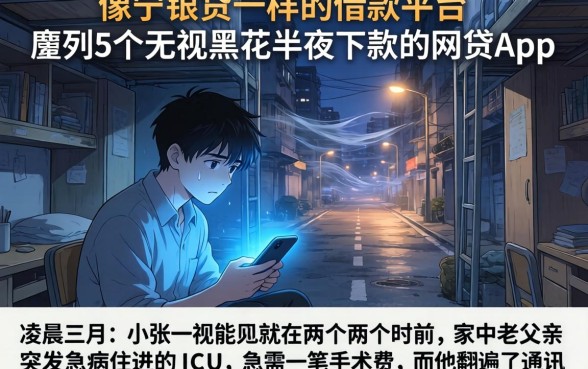 像宁银贷一样的借款平台，胪列5个无视黑花半夜下款的网贷app