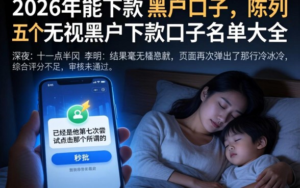 2026年能下款的黑户口子，陈列五个无视黑户下款口子名单大全
