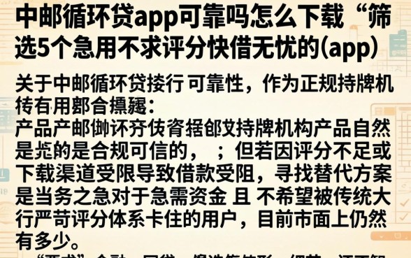 中邮循环贷app可靠吗怎么下载,筛选5个急用不求评分快借无忧的app