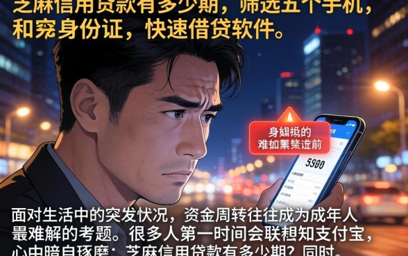 芝麻信用贷款有多少期，筛选五个手机和身份证快速借钱软件