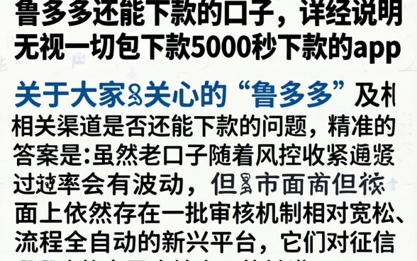 鲁多多还能下款的口子,详尽说明五个无视一切包下款5000秒下款的app