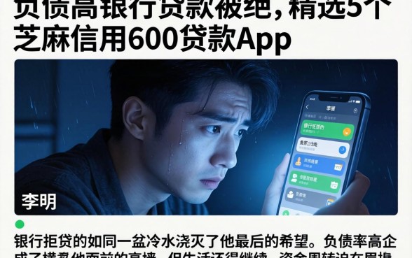 负债高银行贷款被拒，精选5个芝麻信用600贷款app